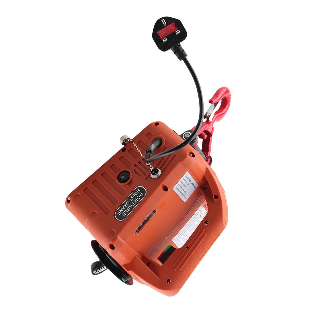 Electric Hoist Portable Power Electric Winch Crane with Remote Control 500KG Capacity 7.6M Maximum Lifting Height 1500W