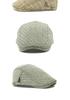 Men's Straw Hat Beret: Spring/Summer Sun Protection, Retro Duckbill Newsboy Cap.