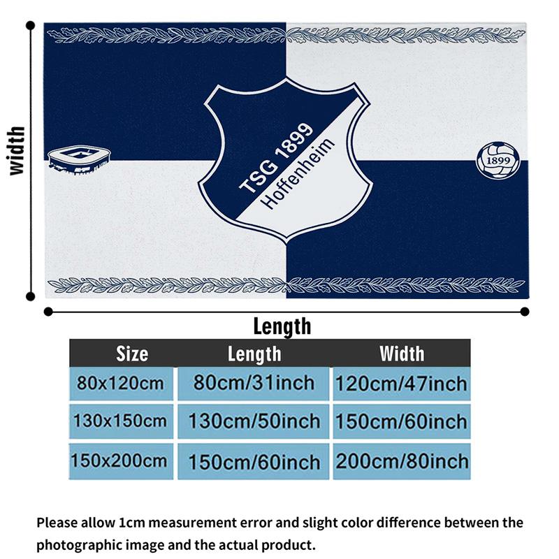 TSG Hoffenheim Print Flannel Blanket High Quality Warm Comfortable Cover for All Seasons Perfect for Gifts Home Decor