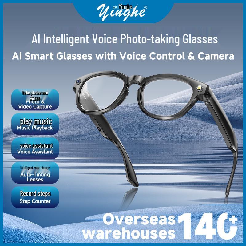 Smart AI Bluetooth Glasses: HD Camera, Music, Calls & Translation