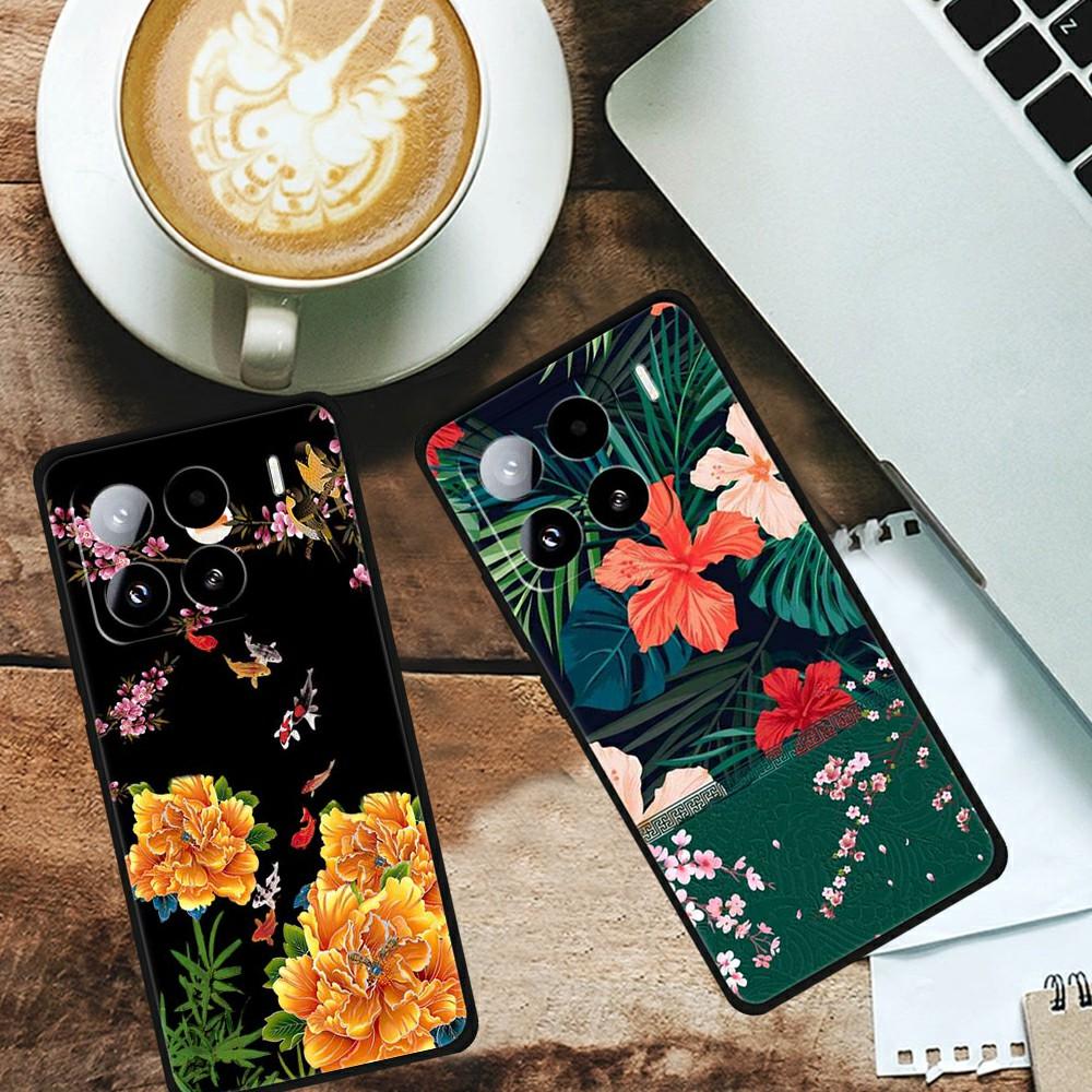 

For Xiaomi 15 Pro Case Pattern Printing Anti Scratch TPU Phone Cover Leaping Fish