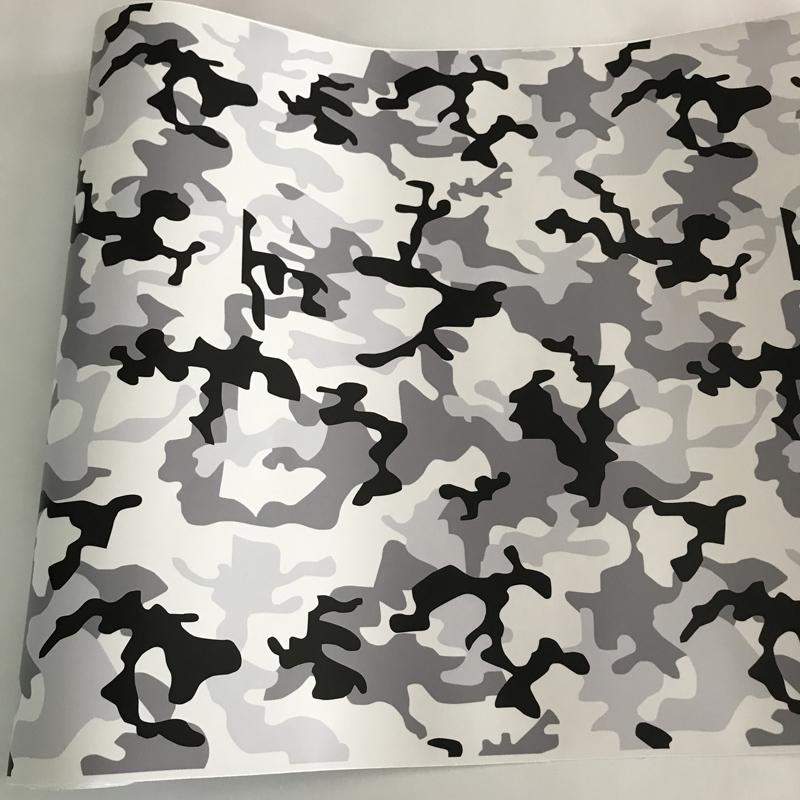 Red Black White Gray Camouflage Matte Premium Vinyl Car Wrap Decal Film Sheet Air Channel Release Technology