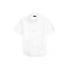 Polo SS22 Solid Color Linen Twill Short Sleeve Shirt Men Shirts White MNPOWOV1N820464