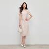Lace Trim High-Waist A-Line Skirt Two-Piece Set