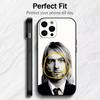 Singer K-Kurt Cobain N-Nirvana  Phone Case For iPhone17,16,15,14,13,12 Plus,Max Soft Silicone Black Cover