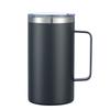 24oz Powder-Coated Stainless Steel 304 Insulated Coffee Mug with Handle