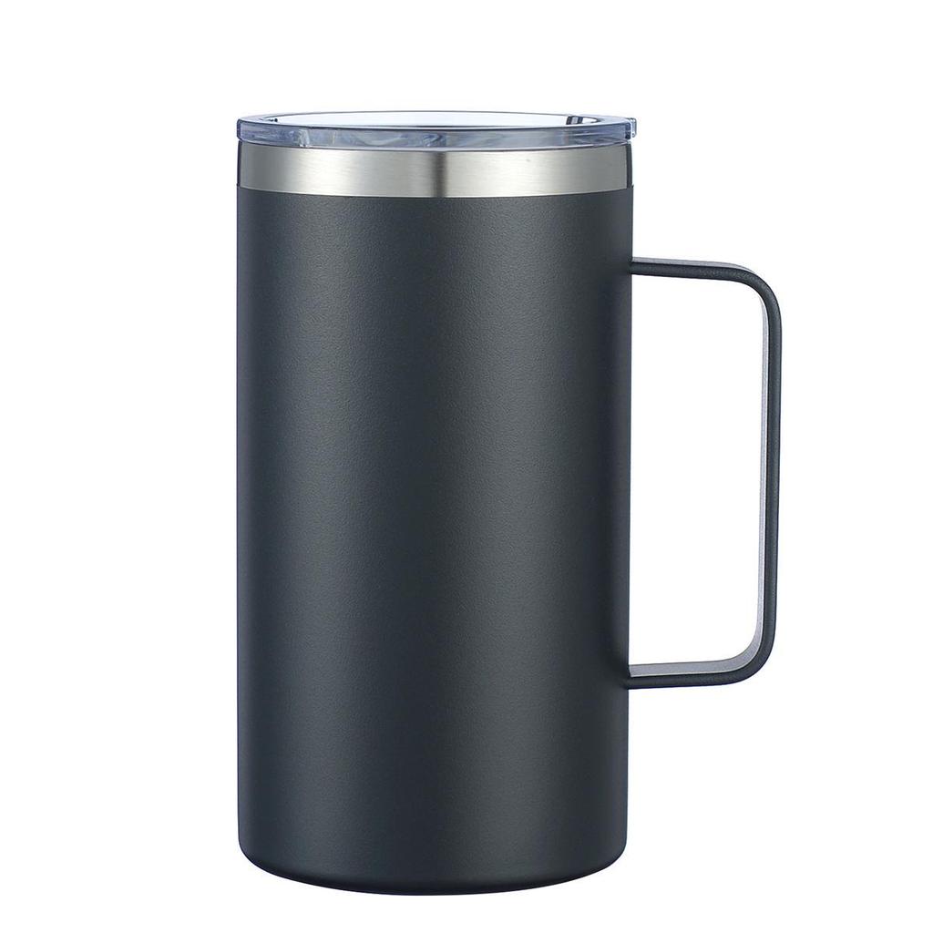24oz Powder-Coated Stainless Steel 304 Insulated Coffee Mug with Handle