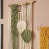 Polyester Polyester Wall Hanging Decor 25.5x15.8 In Rectangle Indoor Outdoor Wall Ornament Yellow & Green Home Curtain Accessory