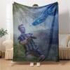 Football Player Action Blankets Flannel Printed Breathable Warm Throw Blanket for Home Office Bedspreads 0708a56
