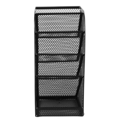  Porte-stylo multifonctionnel à insertion inclinée en métal multicouche pour bureau