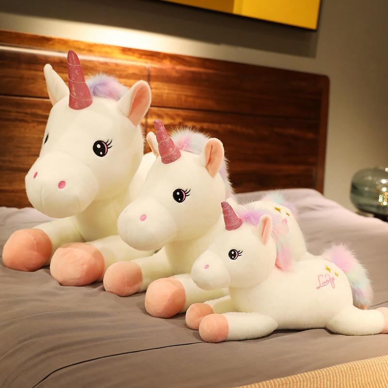 Toy Plush Unicorn Cartoon Stuffed Throw Pillow Doll Soft Cute Kids Xmas Gift