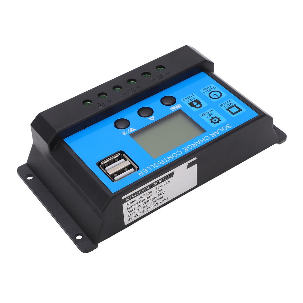 PWM Solar Panel Controller LCD Display Smart Charge Discharge Controller for LCD Street Light 12V