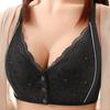 Plus Size Bra for Mature Women Front Closure Fixed Cup Medium Padded Wireless Shoulder Strap Full Coverage Comfortable Supportive Underwear