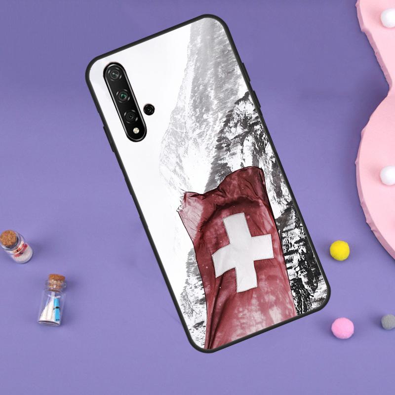 Switzerland Swiss Flag For Huawei Nova 7i 8i 11i 12i 12s 9 10 SE Y60 Y61 Y70 Y72 Y73 Y90 Y91 P20 P40 P30 Lite Case