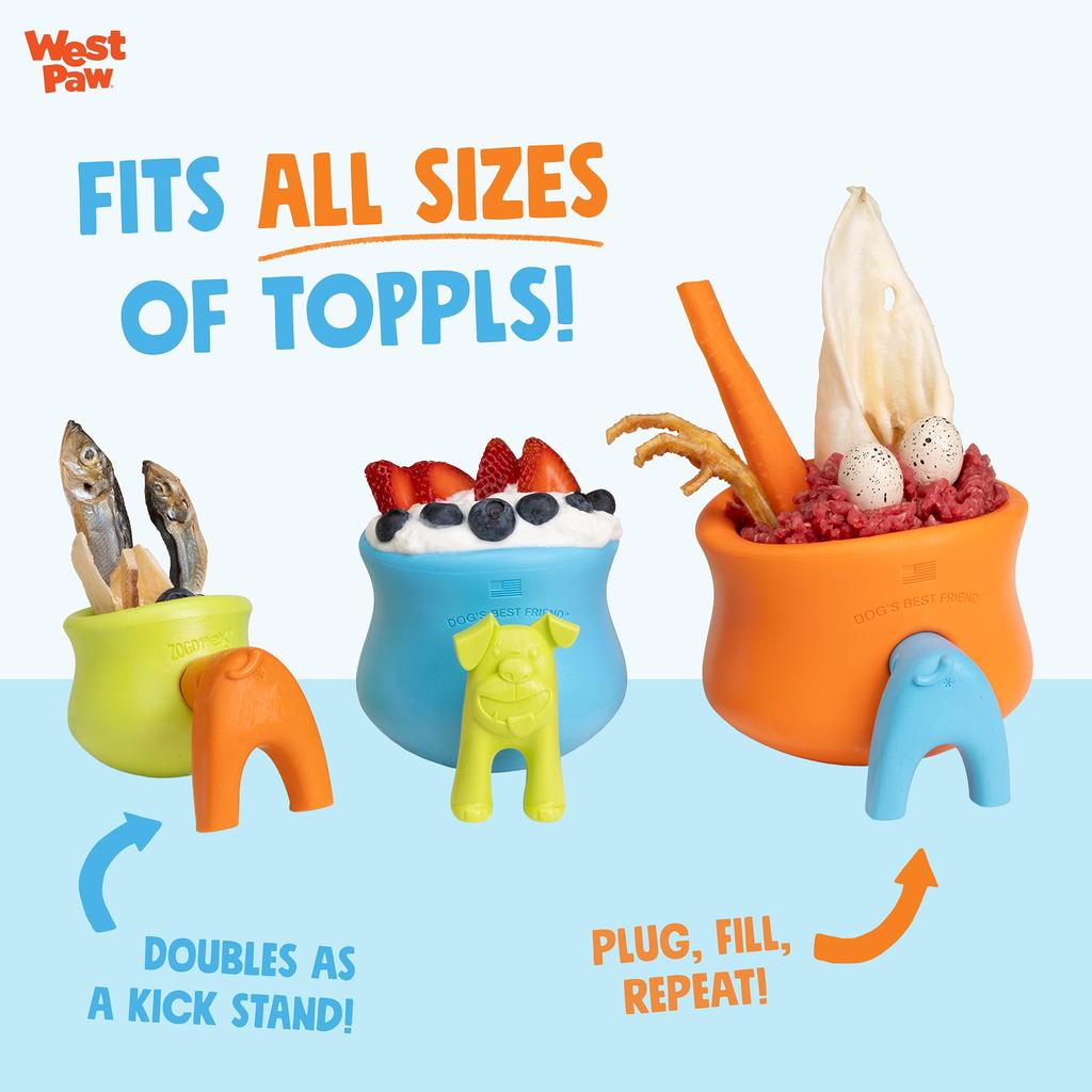 Dop de tapple West Paw Zogoflex, accesoriu exclusiv pentru tapple, tangerină (portocale)