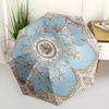 1PC Victorian Floral Umbrella-8-Rib Reinforced, Automatic Open, Lightweight & Durable, Fashion Accessory for Outdoor, Beach L0335