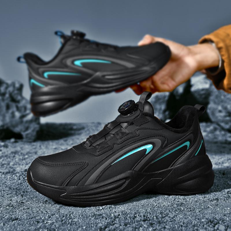 Men's winter warmth new casual outdoor fleece-lined sneakers light soft-sole speed running shoes fashion comfortable cotton shoe
