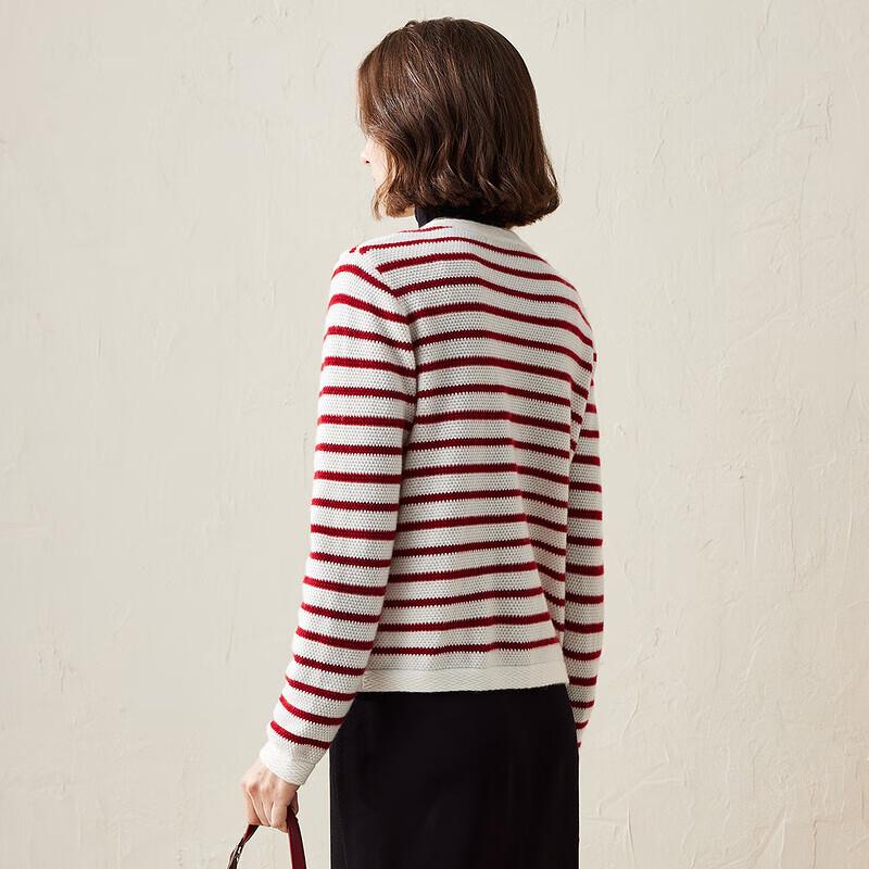 Women's Striped Cashmere Cardigan