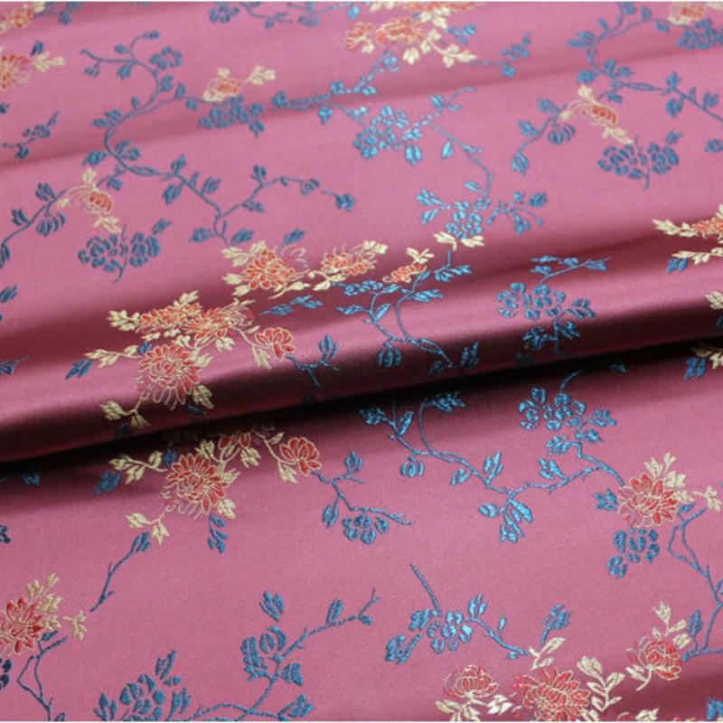 100x75cm Thailand/Chinese Style Florals Ethnic Southeast Asia Burma Jacquard Women's Jacquard Skirt Fabric DIY Sewing Material