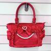 Pearl Ribbon Velvet Ita Red [Best Wish] Bag, [Used]
