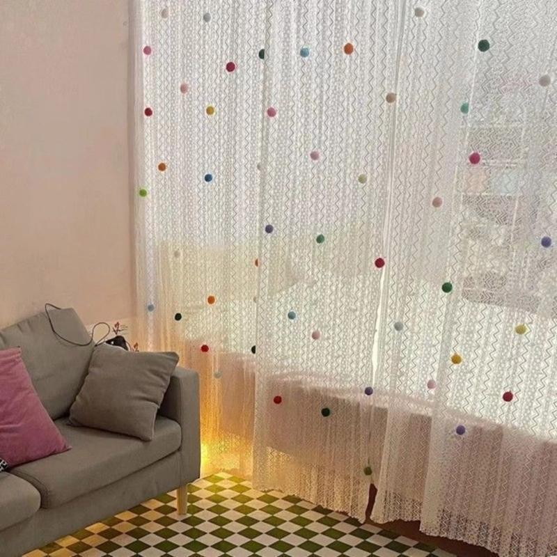 10Pcs Curtain Decorative Pin Colorful Pompoms Safety Pin Clothing Decoration Brooch Pin For Curtain Decoration Accessory