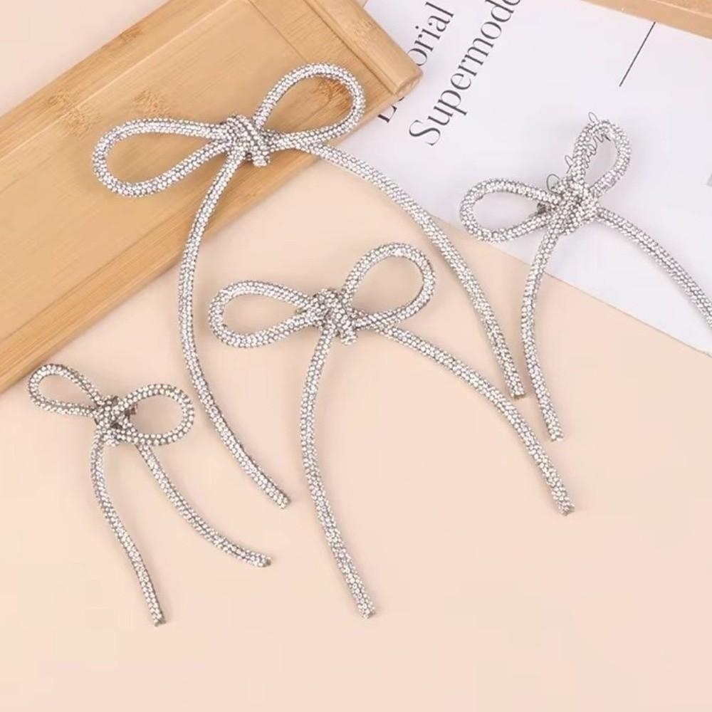 Sparkly Rhinestone Pin Elegant Fashion Suit Accessories Gift Crystal Bow Brooches  Blazer