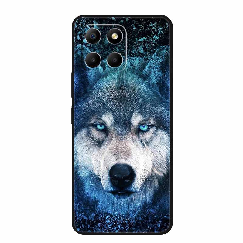 Soft Silicone Covers For Honor X8 5G Case x8 X8A 4G Wolf Lion TPU Back Covers For Huawei Honor X8 Phone Cases HonorX8A Coque Bag