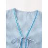 Spring and Autumn Women's Plus Size Shirt Fashion Casual Clash of Colours Checkered Shirt
