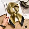 Blue and white temperament 71 small square scarf silk scarf women's new summer thin versatile fashion simple high-end scarf
