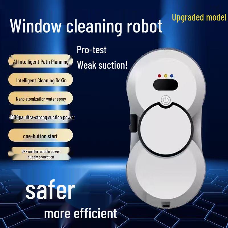 2026 German Smart Ultra-Thin Automatic Glass Cleaner with Wet/Dry Dual Use & Water Spray