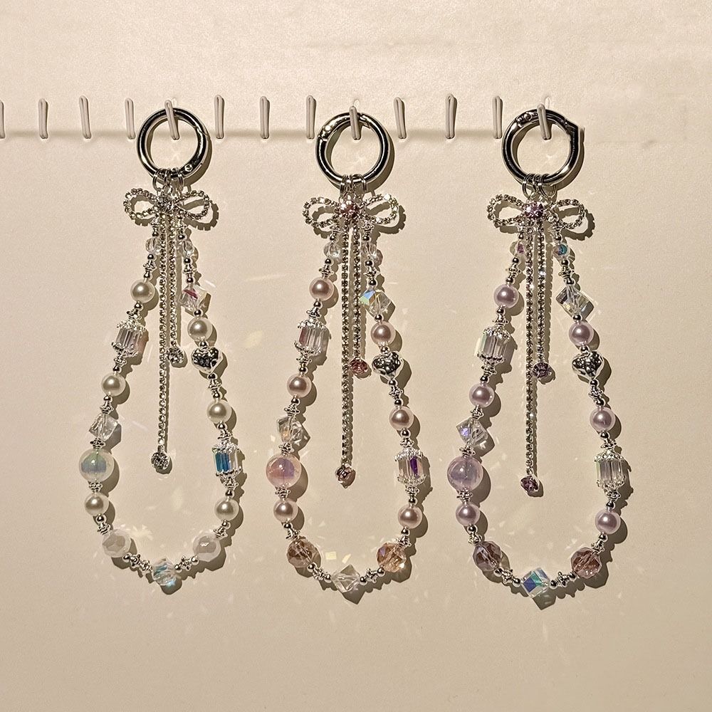 Heart Mobile Phone Lanyard Anti-lost Girls Phone Pendant Cute Bowknot Phone Chain  Female Lady Girl