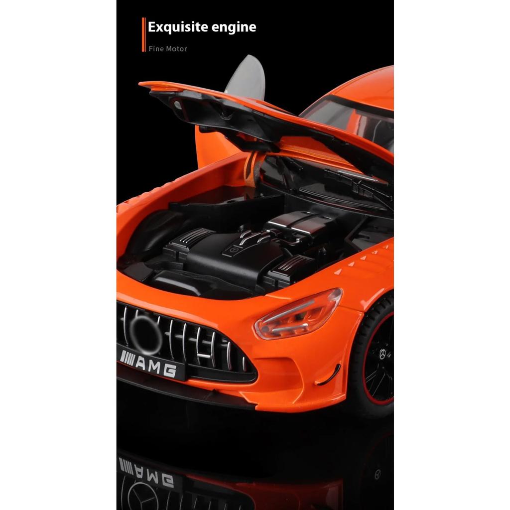 1/18 BENZ AMG cool sports car alloy model, cool sound and light, simulated interior, restore details, exquisite desktop ornaments