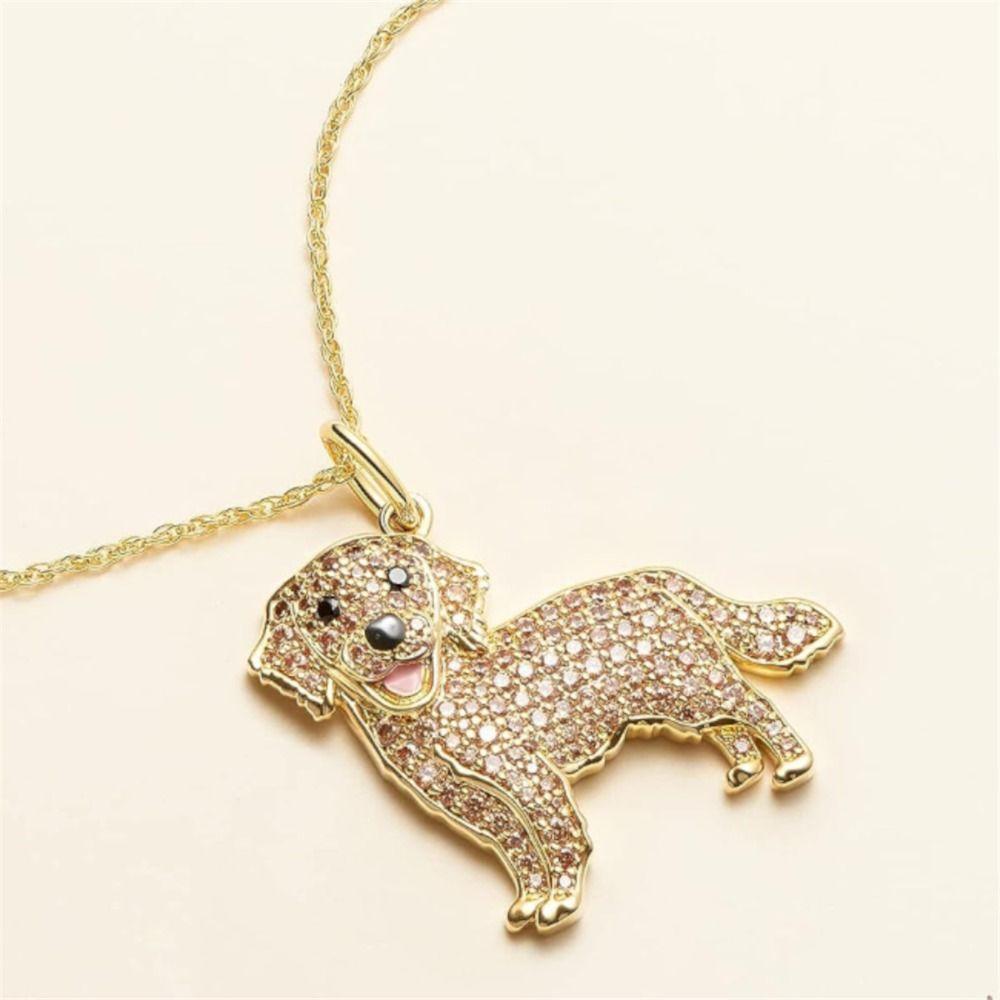 Rhinestone Beagle Pendant Shiba Inu Dog Necklace Jewelry Gift Pet Puppy Necklace Dog Lovers