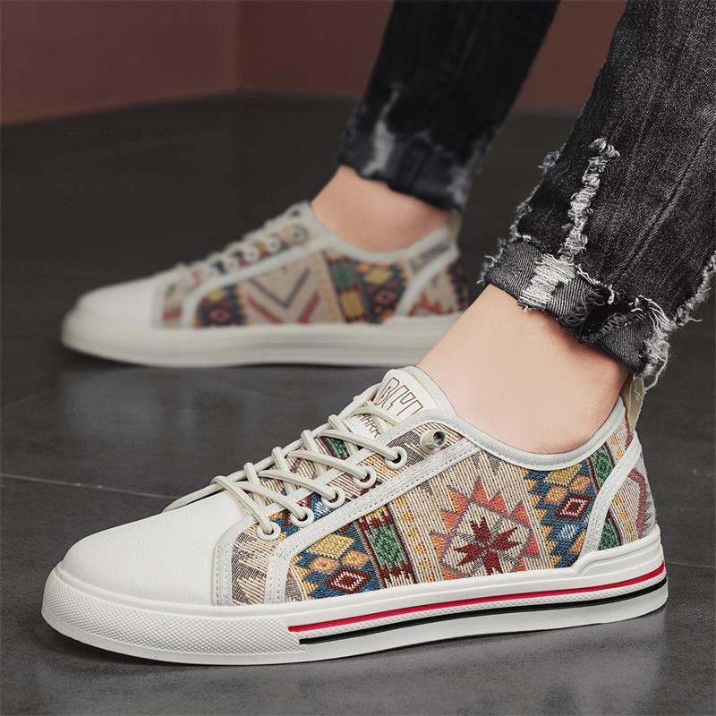 Flat Sneakers Men Roman Canvas Shoes For Men Summer Walking Sneakers Shoes Male British Style