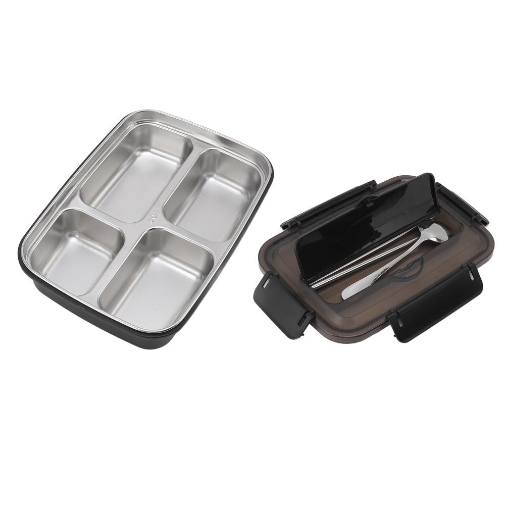 1.8L Leakproof Lunch Box 3 Compartment Food Storage Container Cute Bento Lunch Box  For Travel