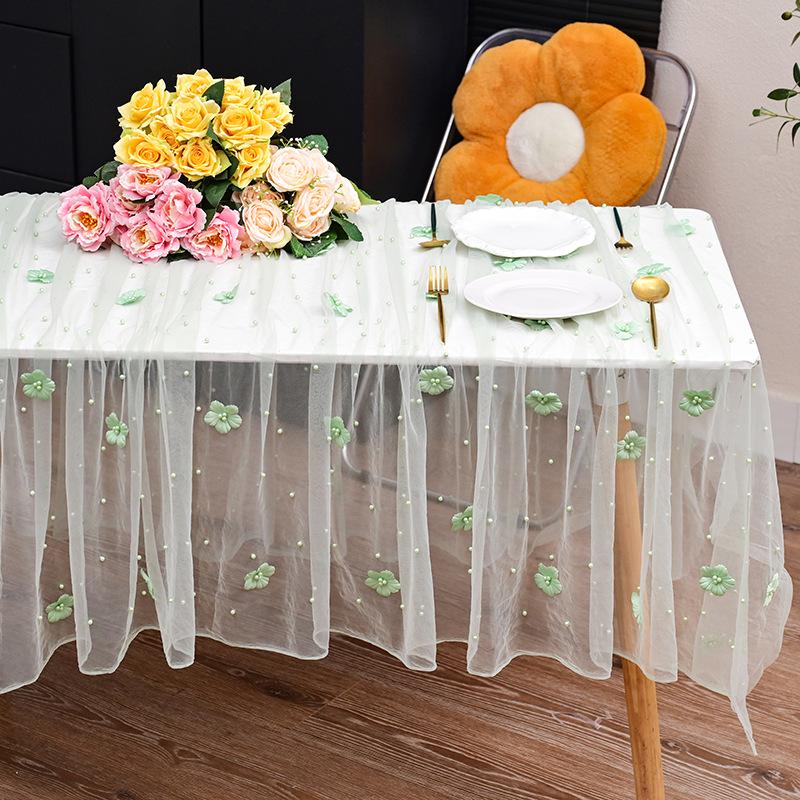 3D Floral & Butterfly Beaded Table Runner for Wedding & Party Decor