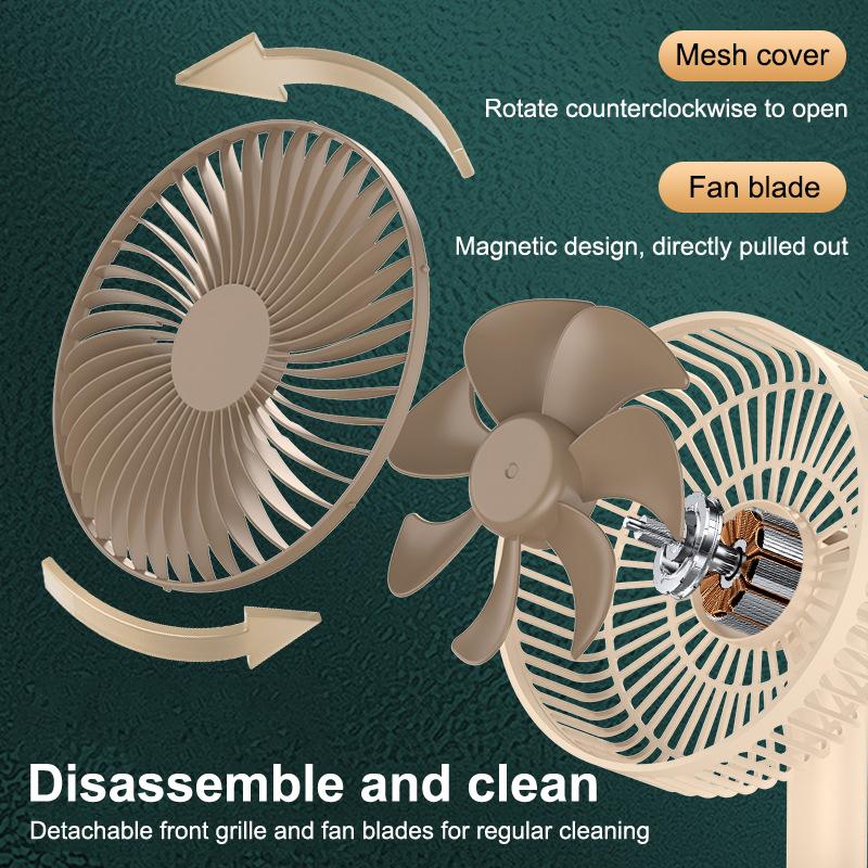 Portable Mini Desktop Usb Folding Fan With 4 Speed And Timing Functions Suitable For Dormitory Office Use Student Gift