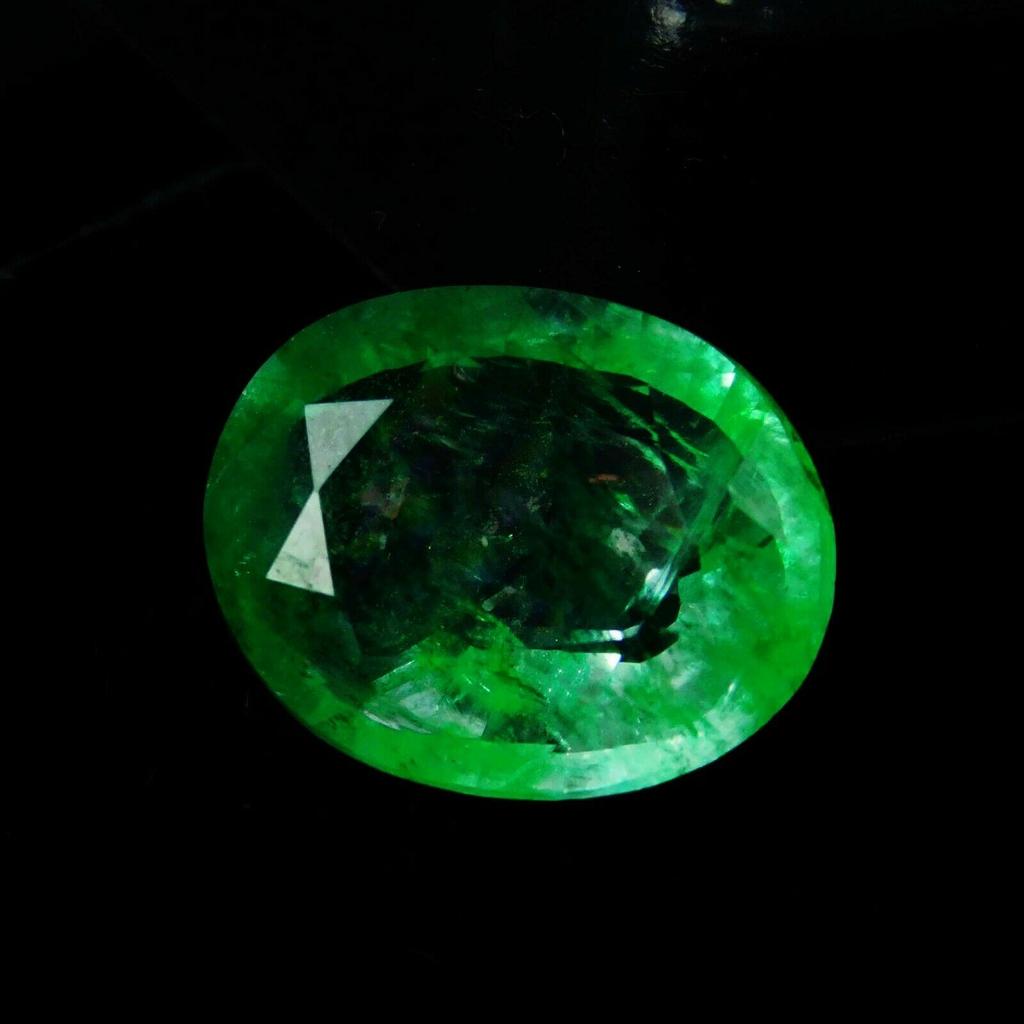 7 Ct Natural Untreated Green Colombian Emerald Oval Cut CERTIFIED Loose Gemstone A1-3185