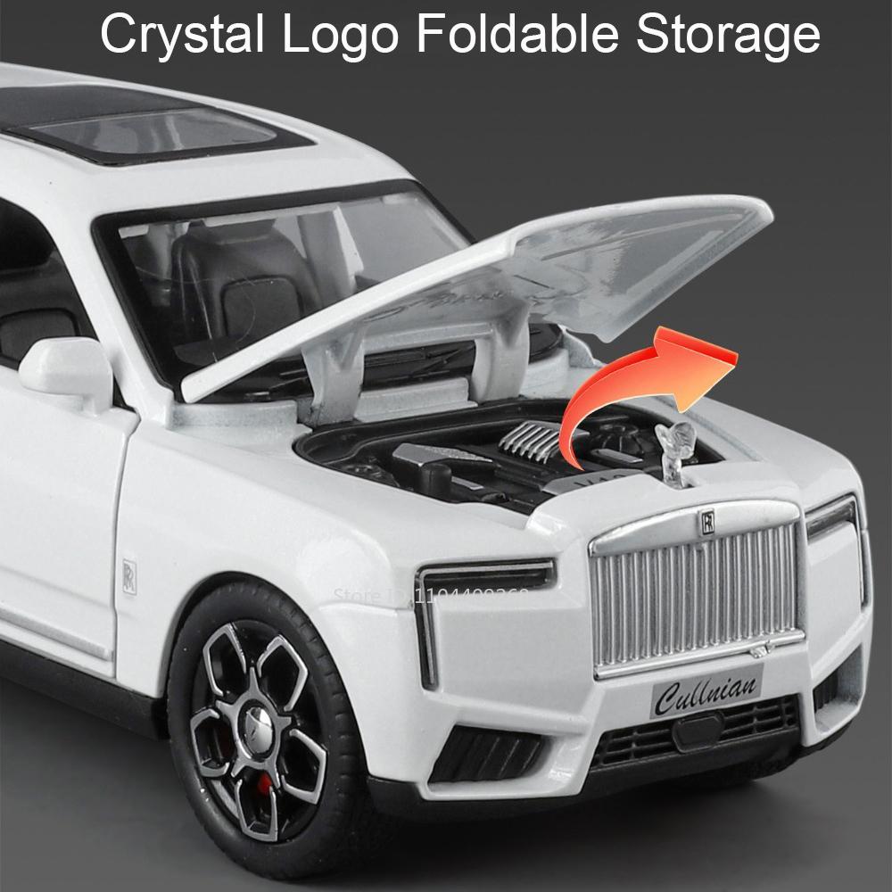 1:32 modelov áut Rolls Royce Cullinan Wraith Hračka Kovový odliatok Zvuk Svetlo Otvárateľné dvere Luxusné vozidlá Domáce dekorácie Ozdoby
