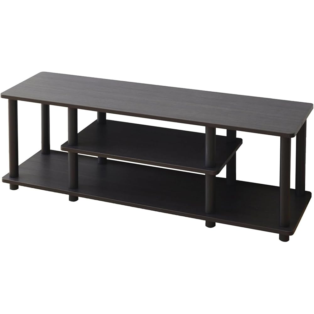 YAMAZEN TV Stand, 112cm Wide, Dark Brown, Model YWTV-1130(DBR)