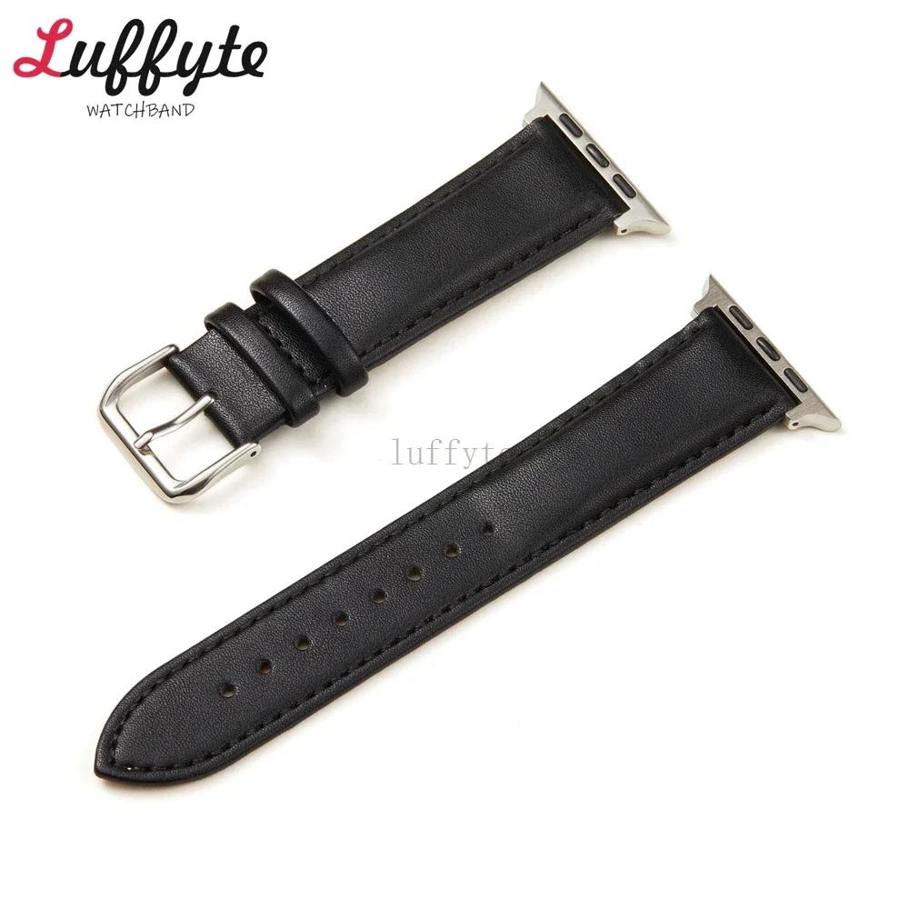 Casual Leather Strap for Apple Watch Ultra 10 9 8 7 6 SE 2 Band for Iwatch 40mm 41mm 42mm 44mm 45mm 46mm 49mm Smartwatch Watchband