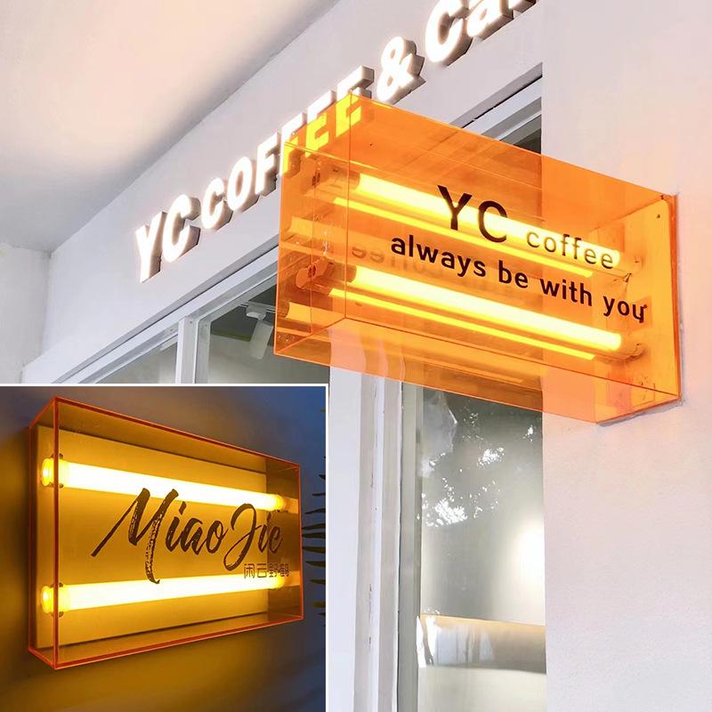 Custom Acrylic Light Box Corner Store Advertising Sign – Wall-Mounted, Luminous, Outdoor-Ready
