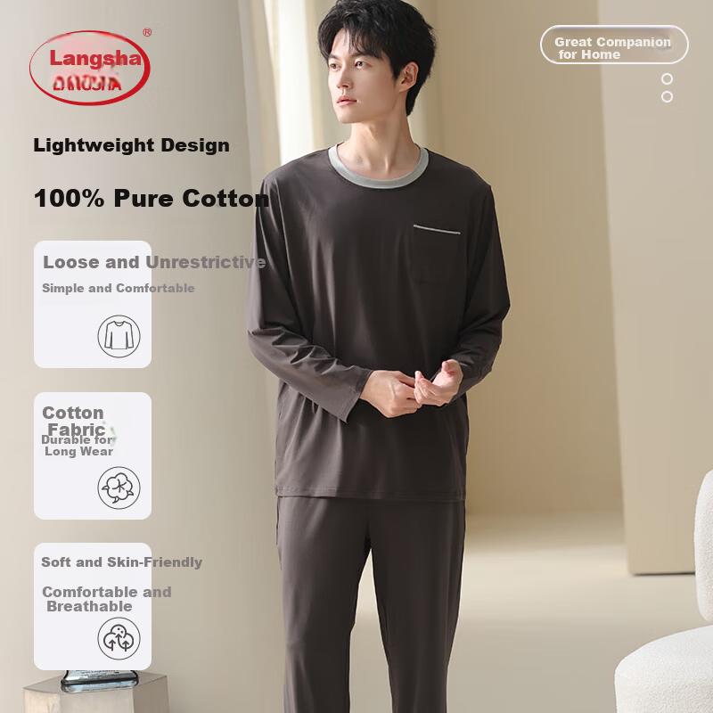 100% Cotton Sleepwear Spring Summer Crew Neck Pullover Homewear Set Outerwear 2026 New