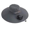 Adjustable Solar Charged Ventilation Cap With Large Brims Rechargeable Solar Fan Hat For Hiking Fishing Gardening