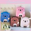 Delightful Animal Pattern Backpack For Kids In Pink And Blue For Preschool And Outings
