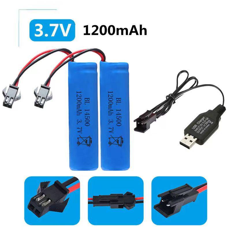Rechargeable 3.7V Lithium Battery for 14500 Toy Car & Bubble Gun - Large Capacity 18650