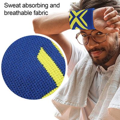 Sport Handledsskydd Elastiskt Handledsstöd Svettduk Manschett Armband Fitnessrem Löpning Svettband för Inomhus Utomhussporter Gym