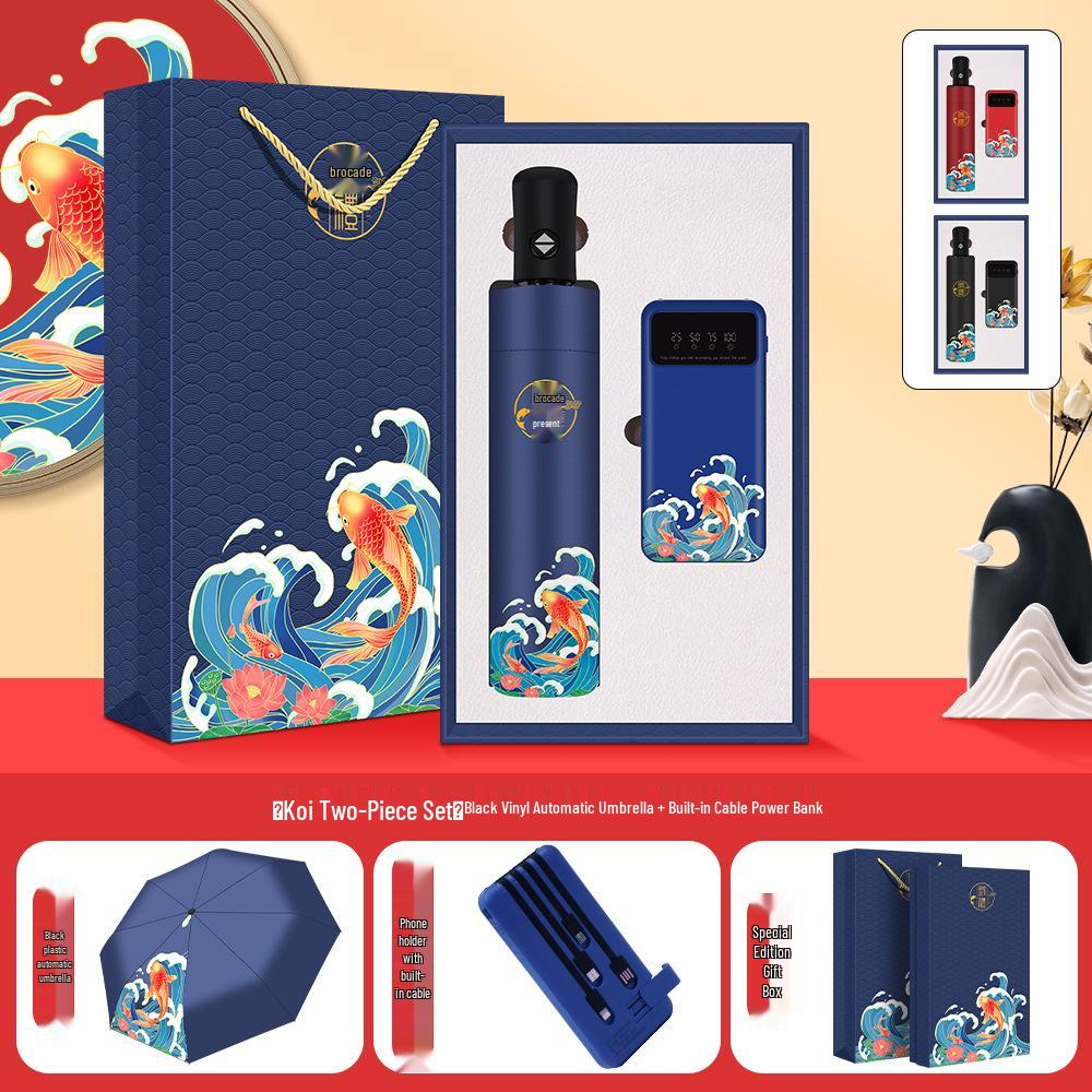 High-End Dragon Boat Festival Thermos Gift Set - Luxurious Business Souvenir for Anniversaries and Events