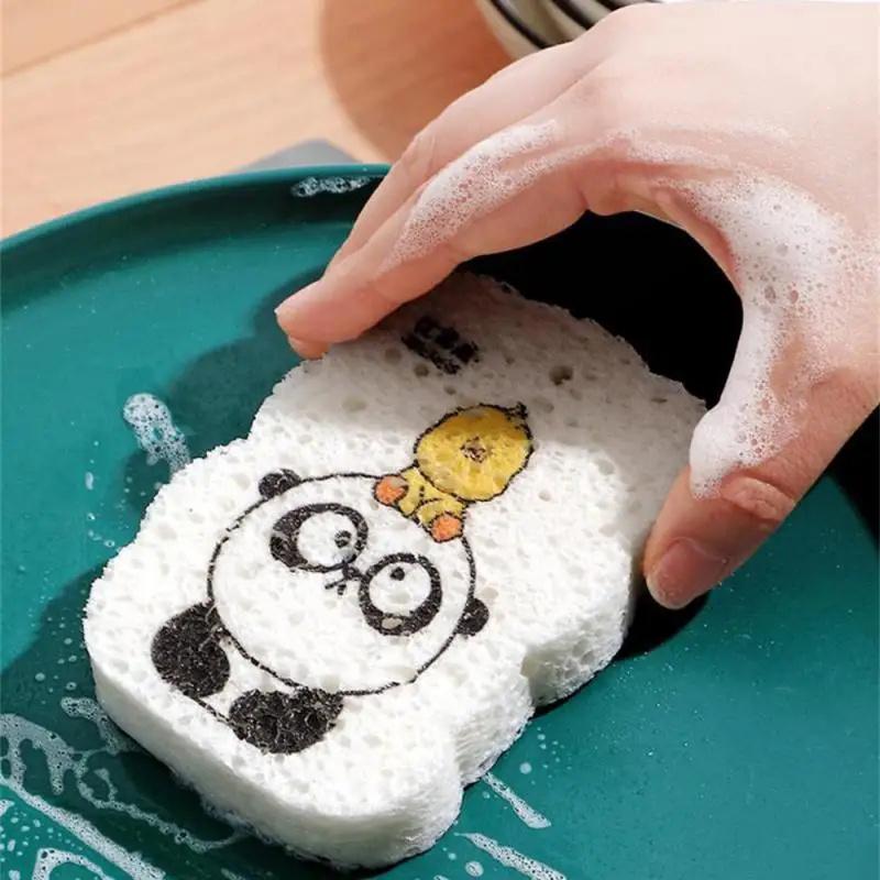 Holzzellstoff-Baumwolle, Geschirrspülschwamm, ölfrei, saugfähig, großes Geschirrtuch, magische Topfbürste, Küchenreinigungswerkzeug