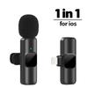 For iPhone Android Laptop Wireless Lavalier Microphone Audio Video Recording Mini Mic Live Gaming Mobile Phone Microphone
